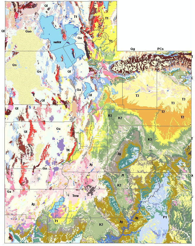 Geologic Map Of Utah Draw A Topographic Map 0196